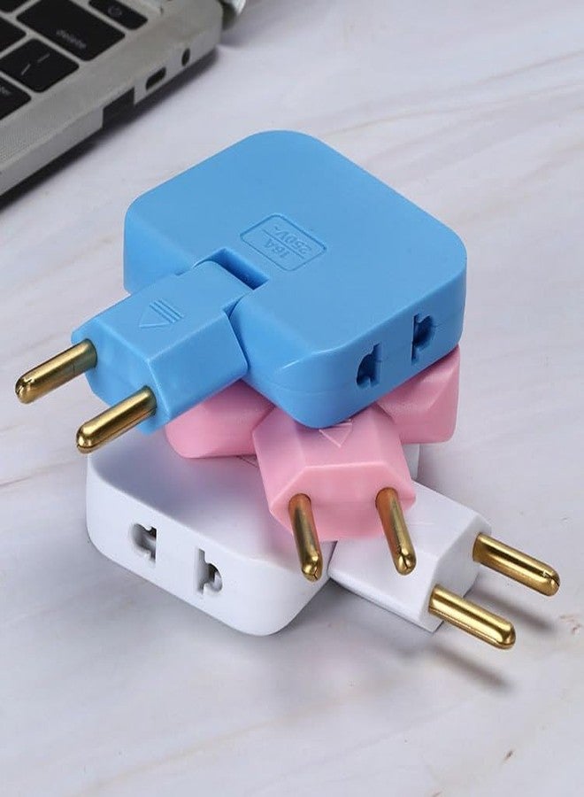 SNULOZA 3 in 1 Adapter Plug | 180 Degree Rotatable Wireless Mini Slim Outlet Adapter | Multi Foldable EU US Converter | 2 Pin Rotate Plug for Charging Multiple Devices - Image 1